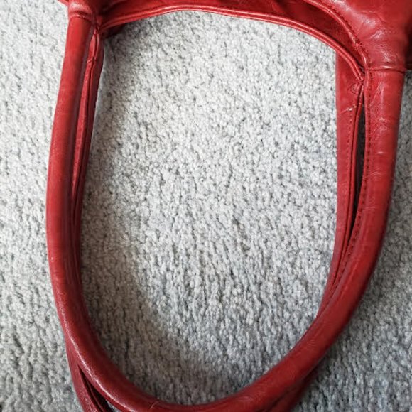 Nicole Miller Red leather Boho Purse - Picture 4 of 9